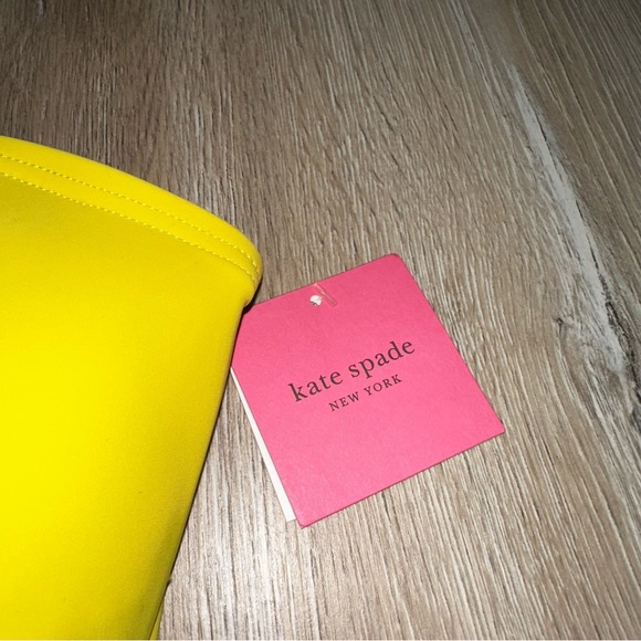 Kate Spade New York Women’s Solids Bandeau Halter One Piece Raisin Lemon Cake XS - Picture 8 of 9